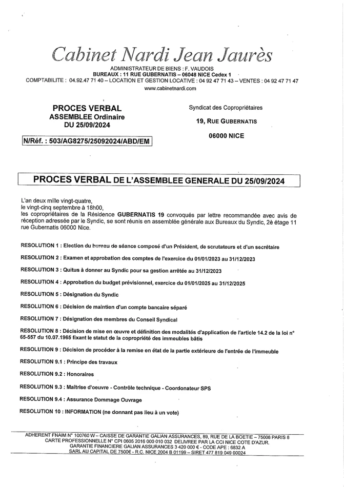 Aperçu du document : Assemblée générale et charges, page 1