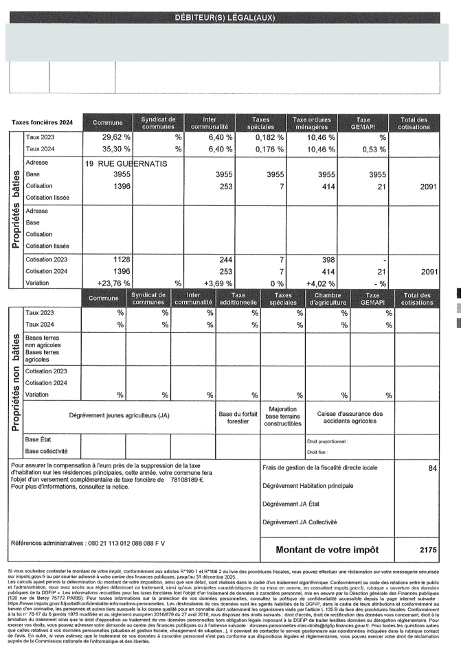 Aperçu du document : Avis fiscaux transmis, page 2