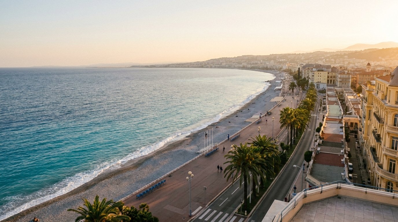 La Promenade des Anglais et la Baie des Anges à Nice